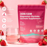 Suplemen Magnesium Glisinat OEM/ODM Bubuk Elektrolit untuk Mendukung Kesehatan Dewasa, Menenangkan Relaksasi Otot dan Tidur