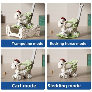 Cavallo a Dondolo in Plastica per Bambini, Regalo di Compleanno, Uso Domestico 1-6 Anni, Giocattolo da Interno, <span class=keywords><strong>Auto</strong></span> a Dondolo Antiurto, Divertente <span class=keywords><strong>Auto</strong></span> Rimbalzante - Product Image 5