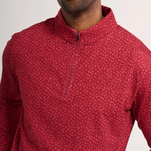 Camisetas de golf con cremallera de un cuarto para hombre, elásticas, personalizadas, con estampado, de manga larga, estilo urbano, en oferta - Product Image 4