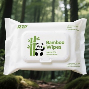 JZZP Lingettes en <span class=keywords><strong>bambou</strong></span> biologique doux biodégradable écologique sans danger pour bébés adultes emballage personnalisable avec échantillon gratuit - Product Image 5