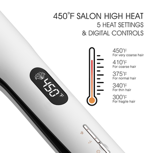 Lisseur et boucleur vapeur 2 en 1 <span class=keywords><strong>Lena</strong></span> 450F, titane professionnel, lisseur vapeur pour cheveux pour salon - Product Image 4