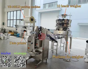 YB-300LD फ्रोजन फूड चिप्स वजनी स्केल पैकिंग मशीन प्लांटैन चिप्स पैकिंग मशीन नाइट्रोजन फिलिंग के साथ