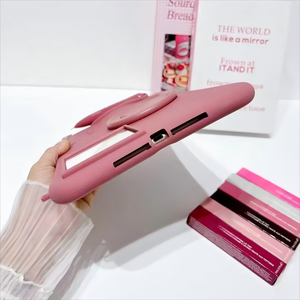 New <span class=keywords><strong>iPad</strong></span> 6 9.7 11 inch môi đỏ tráng men vỏ phẳng Nhẫn Chủ Silicone lười biếng cảm ứng lên gương - Product Image 5