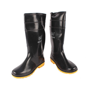 Botas de lluvia impermeables unisex Litae Black hasta la rodilla para fabricación mecánica - Product Image 5