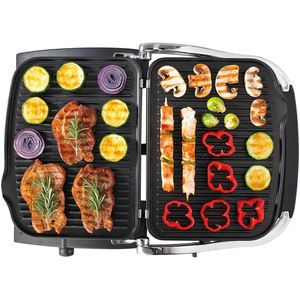 Cool Touch Handle Aluminio Parrillas eléctricas Planchas Sandwich Panini Grill Press Maker Recubrimiento antiadherente con material de PTFE - Product Image 5