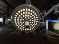CE ISO Médical Double Tête Led Lampe De Fonctionnement Lampe De Chirurgie De Plafond Avec Écran D'affichage De La Caméra