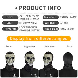 Halloween <span class=keywords><strong>Call</strong></span> <span class=keywords><strong>of</strong></span> <span class=keywords><strong>Duty</strong></span> Fantôme Costume Personnalisable <span class=keywords><strong>Call</strong></span> <span class=keywords><strong>of</strong></span> <span class=keywords><strong>Duty</strong></span> Grand Nez Imprimer Latex Masque Effrayant Démon Fantôme Visage Masque - Product Image 4