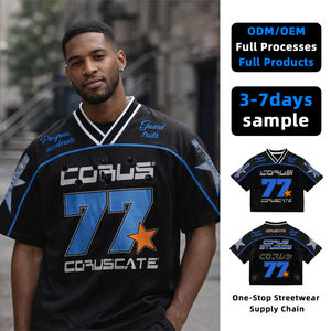 เสื้อยืดฮิปฮอปลำลองผู้ชายยอดนิยม ผ้าสแปนเด็กซ์/โพลีเอสเตอร์ ถักน้ำหนัก 200 กรัม พิมพ์ลายดิจิทัล แห้งเร็ว บริการ OEM รับผลิตแบบแพทช์เวิร์คตามสั่ง - Product Image 1