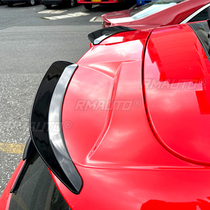 Aileron arrière avec extensions de becquet pour Ford Focus Hatchback ST-Line 2019+, aspect fibre de carbone, couleur noire, pièce de tuning automobile - Product Image 6