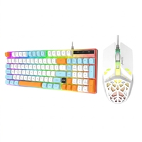 Combo de jeu JEDEL GK109, clavier et souris filaires avec rétroéclairage LED, ergonomique, ultra fin, pour ordinateur de bureau, 2400 DPI, prix d'usine