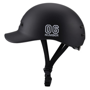 Casque de vélo électrique avec visière, fermeture à boucle réglable, protection unisexe pour le patinage, matériau PC EPS, couleur unie - Product Image 3