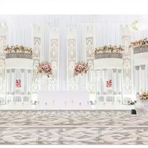Boda Real Palacio Blanco Escenario Decoración Nueva Última Boda Escenario Decoración Elegante Escenario Blanco Decoración - Product Image 1