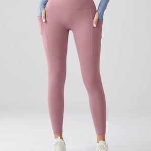 Leggings de Yoga para Mujer, 28 Pulgadas, Cintura Alta, Control de Abdomen, Secado Rápido, Estampado, Cintura Elástica, Logotipo Personalizado, Pantalones Deportivos con Bolsillos - Product Image 5
