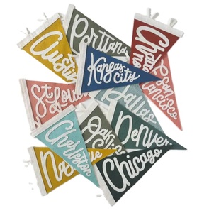 Nouveau style 2025 – Drapeau de fanion coloré pour équipes scolaires et universitaires, avec broderie par sublimation, idéal pour la publicité - Product Image 2