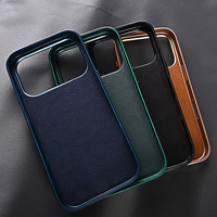 Étui en cuir PU de conception entièrement enveloppée de grain de losange fait à la main de haute qualité pour accessoire de téléphone portable iPhone 17 Pro Max