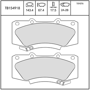 Piezas del sistema de frenos de coche al por mayor de Terbon, pastilla de freno del eje delantero 04465-0K260 para <span class=keywords><strong>TOYOTA</strong></span> - Product Image 6