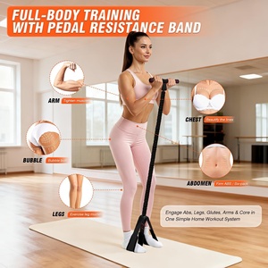 Bande de Résistance à Pédale avec Poignée, Bandes de Résistance d'Exercice en Latex Améliorées pour le Renforcement du Core et des Abdos, Équipement de Gymnastique pour Femmes - Product Image 4