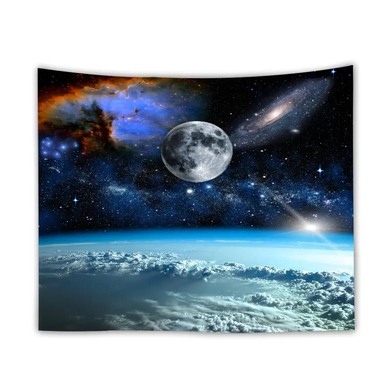 Starry Space Hanging Tapestry Planets Sky Night Wall Hang Tapestry for Bedroom Living Room Decoration