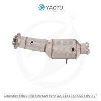 Tuyaux d'échappement YT Heat Shield Downpipes pour Mercedes Benz W213 E43 C43 E320 E400 3.0T côté droit pour E43 AMG W213