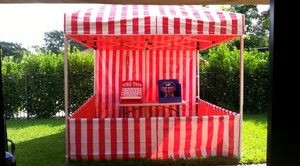 10x10 10*x15ft Pop up Canopy Gazebo Food Snack Marquee <strong>Tent</strong> Beach Event <strong>Tent</strong> <strong>Red</strong> and White Stripe Canvas <strong>Tent</strong> - Product Image 5
