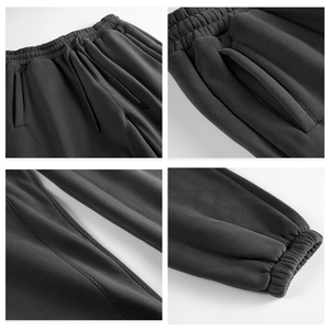 <span class=keywords><strong>Pantalon</strong></span> de jogging <span class=keywords><strong>en</strong></span> molleton de coton ultra épais pour homme, avec logo personnalisé, vierge, coupe ample, taille mi-haute, jambe large, décontracté, pour le sport - Product Image 4