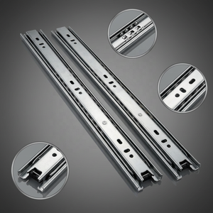 Meilong อุปกรณ์ฮาร์ดแวร์ Jieyang รางเลื่อนลิ้นชักสำหรับโต๊ะ<span class=keywords><strong>คอมพิวเตอร์</strong></span>รางสไลด์แบบสามช่องลิ้นชักสไลด์แบบยืดหดได้ - Product Image 3