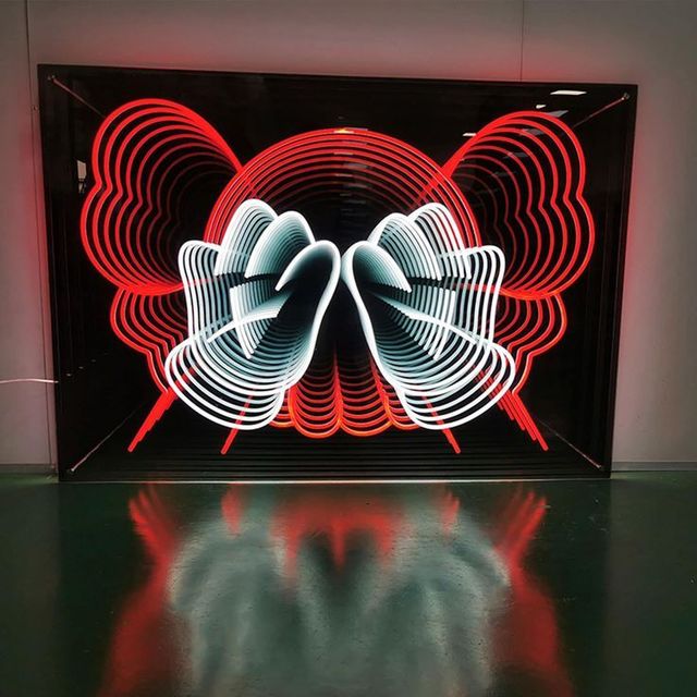 Infinite Mirror Sign Led Light Box 3D Logo Outdoor Infinity Mirror Neon Led Sign Business Logo Infinity Mirror Sign for Display