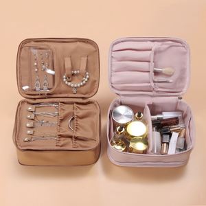 Custom Logo Cosmetic <b>Bag</b> Jewelry Necklaces Portable Makeup Pouch Travel Make up Organizer <b>Bag</b> with Compartment - Product Image 2