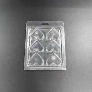 Wholesale Custom Clear Wax Melt Mold Clamshells Plastic Pet Moulds Container Wax Melt Packaging For Candles Wax