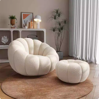 Canapé paresseux moderne et minimaliste, fauteuil de loisirs, canapé citrouille, style Tatami, populaire sur internet, pour balcon, chambre, salon, bureau à domicile, couleur crème