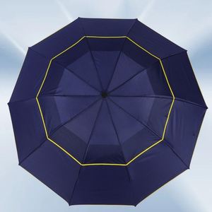 Parapluie de golf grande taille, résistant au vent, double couche, 2 plis, ouverture automatique, fibre de verre, impression de logo personnalisé, parapluie de golf promotionnel - Product Image 3