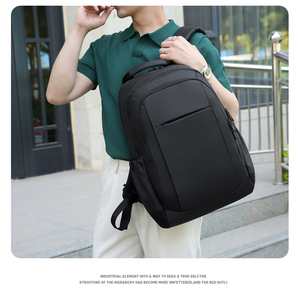 High Quality Polyester Waterproof Material Business <b>Backpack</b> <b>Strap</b> USB Interface Laptop Waterproof Travel and Schoolbag - Product Image 2