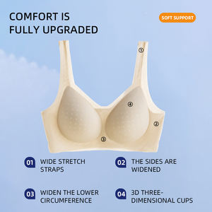 Soutien-gorge sans bretelles 2026, bretelles larges non réglables, tissu ultra-fin, ajustement sans couture, coussinets intégrés pour jeunes femmes, vêtements de nuit, vente en gros - Product Image 2