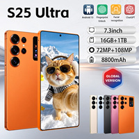 Ponsel Pintar Android 5G S25 Ultra Family Sharing Pasar Global 2026 16GB 1TB Layar 7.3 Inci Baterai 8000mAh Pengenal Wajah LTE CDMA
