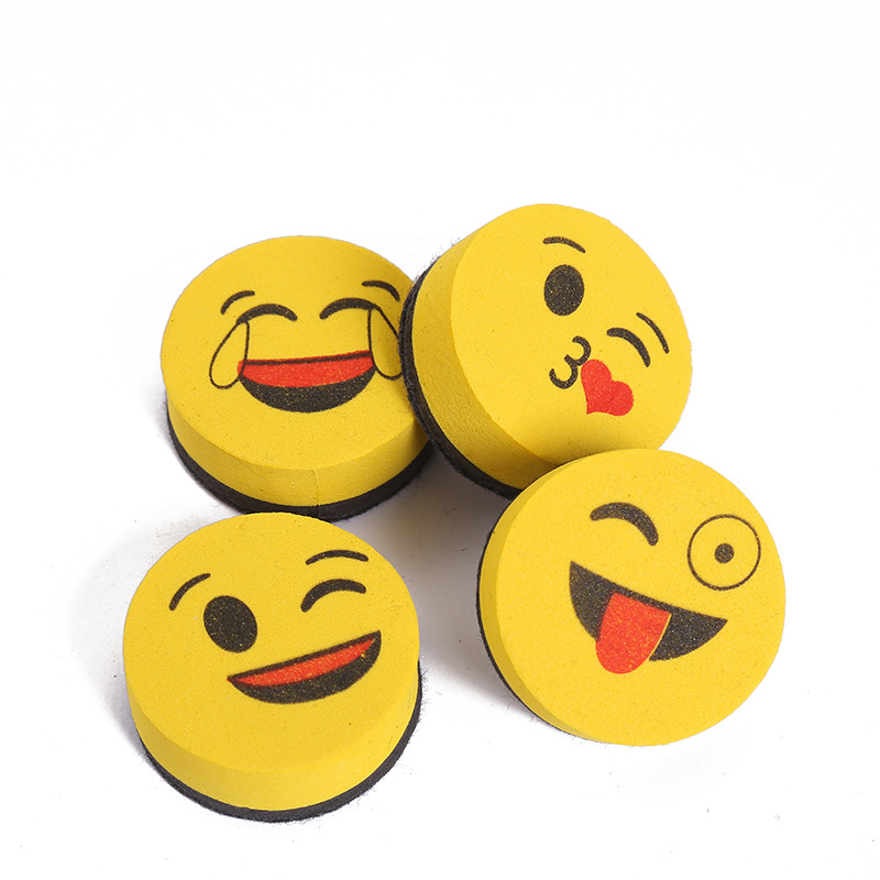 Креативный ластик с улыбающимся лицом, мультяшный Магнитный белый ластик, милая губка, ластик, оптом