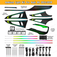 Kit d'éclairage d'ambiance dynamique LED 64 couleurs pour Audi A6 C7 version Europe S6 RS6 C7, amélioration de l'éclairage intérieur de voiture.