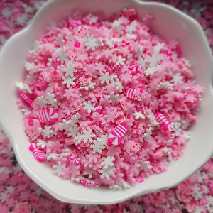 1kg di granelli di melma artigianali artigianali rosa fiocco di neve rosa rosa Cane di natale casa Mix di <span class=keywords><strong>argilla</strong></span> <span class=keywords><strong>polimerica</strong></span> spruzza fette - Product Image 5