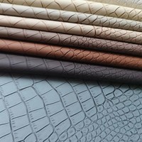 Cuir artificiel PVC gaufré à motif crocodile, tricoté, imperméable, pour meubles, canapés, textiles de maison et chaises - Vente chaude