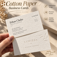 Cartes de visite personnalisées en papier coton, impression de cartes de visite d'entreprise de luxe, fabricant de cartes de visite d'entreprise de qualité supérieure