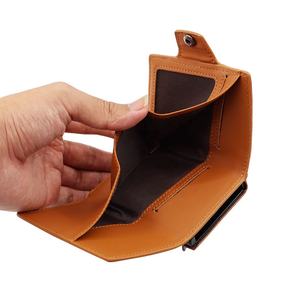 Multifuncional portátil moneda bolsillo con cremallera moda minimalista cuero aluminio ID crédito RFID tarjeteros billetera para hombres - Product Image 4