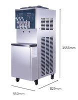 Missomo S970T — machine à crème glacée haut de gamme, appareil vertical de style italien, production en vrac