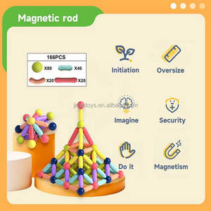 46 Piezas de Juguetes Magnéticos Educativos, Bloques de Construcción Magnéticos <span class=keywords><strong>3D</strong></span>, Juego de Fichas Magnéticas para Niños - Product Image 2