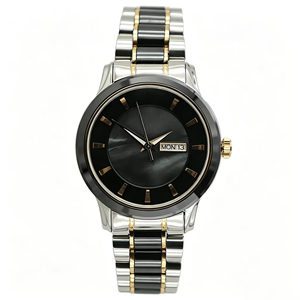 Reloj de Cuarzo de Lujo con Bisel de Cerámica y Acero Inoxidable, Resistente al Agua, con Visualización Automática de Fecha/Semana - Product Image 3