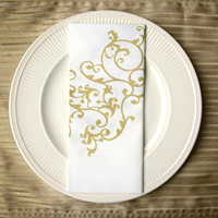 Serviettes en papier Airlaid personnalisées 1/8 1/6 avec logo, serviettes de massage en papier imprimées sur mesure pour hôtel