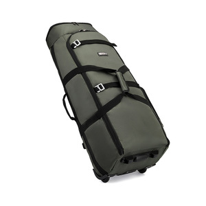 Unisex Water repellent Large capacity folding travel bag <b>backpack</b> <b>wheel</b> bag and boarding luggage golf club bag - Product Image 3