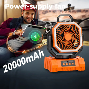 Ventilador de Camping Portátil Solar Eléctrico F6S con Linterna, Batería de 20000mAh, Motor sin Escobillas, Oscilante, Bajo Ruido, para Uso en Coche y Hogar - Product Image 1