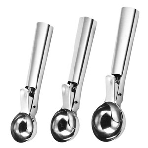 ที่ตักไอศกรีมสแตนเลสแบบสปริง ใช้งานง่ายสำหรับเสิร์ฟของหวาน - Product Image 3