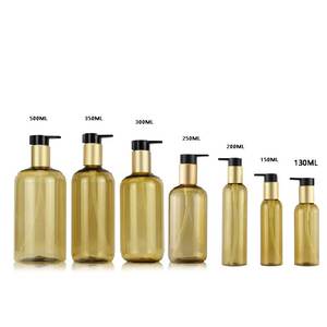 Matte Gold 130Ml-500Ml Nhựa Pet Chai Rỗng Với Bơm Cho Dầu Gội Điều Dưỡng Lotion Kích Thước Khác Nhau Từ 8Oz Để 350Ml - Product Image 2