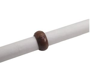 Vente en gros ronds de serviette en bois avec incrustation de résine jaune ronds de serviette gravés décorations pour mariages et table - Product Image 6