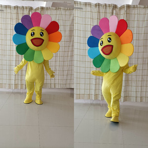 Costume da bambola gonfiabile a forma di girasole, accessorio promozionale per performance, copricapo, costume da bambola ambulante a forma di pianta grande e fiore. - Product Image 2